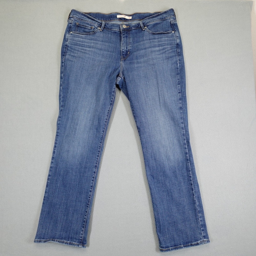 Levi's Jeans Women 18W Blue Classic Straight Stretch Denim Casual Plus Size